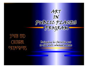 CULTURAL OXYMORONS art in public places